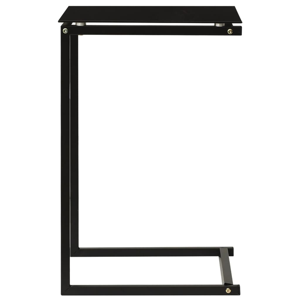 Sivupöytä musta 40x40x60 cm karkaistu lasi - Sisustajankoti.fi