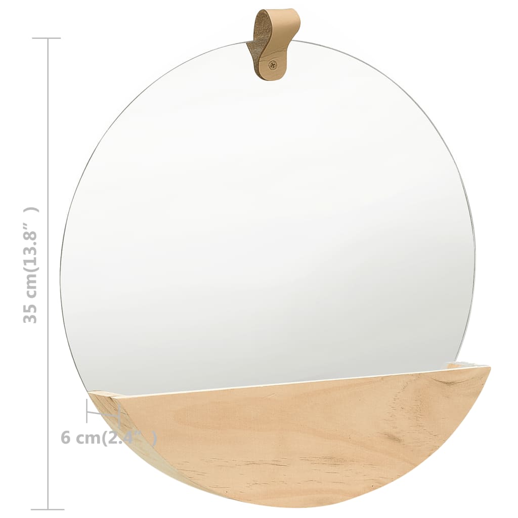 Seinäpeili täysi mänty 35 cm - Sisustajankoti.fi