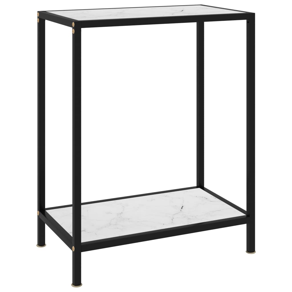 Konsolipöytä valkoinen 60x35x75 cm karkaistu lasi - Sisustajankoti.fi