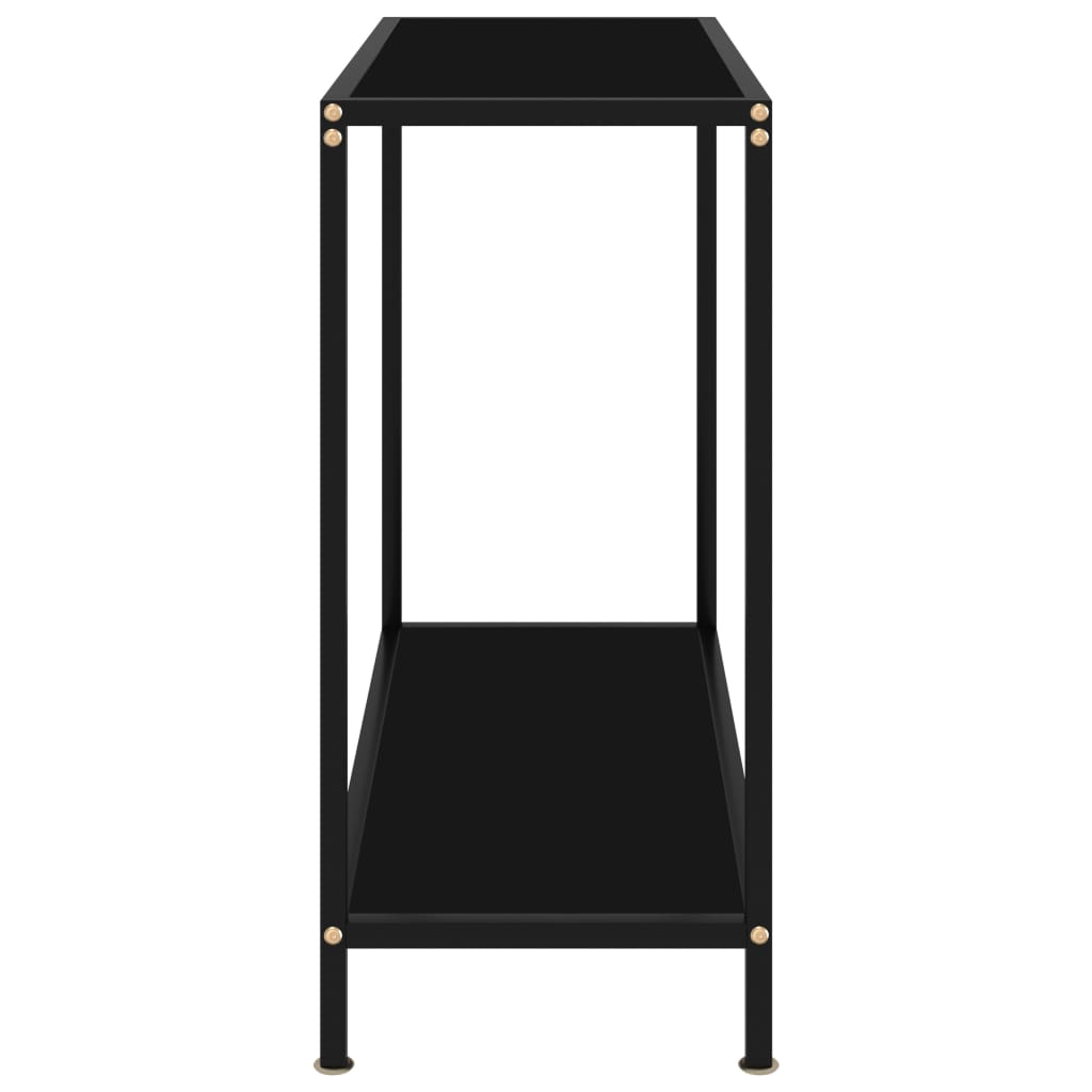 Konsolipöytä musta 80x35x75 cm karkaistu lasi - Sisustajankoti.fi