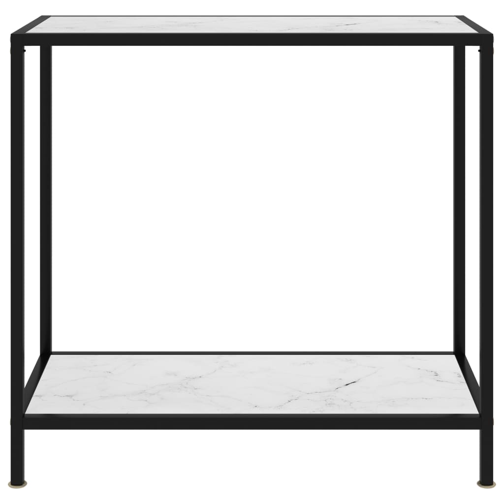 Konsolipöytä valkoinen 80x35x75 cm karkaistu lasi - Sisustajankoti.fi