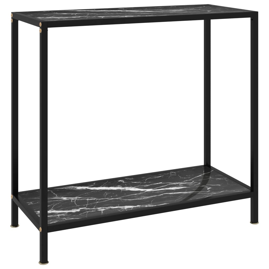 Konsolipöytä musta 80x35x75 cm karkaistu lasi - Sisustajankoti.fi