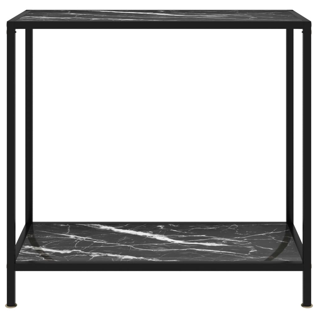 Konsolipöytä musta 80x35x75 cm karkaistu lasi - Sisustajankoti.fi