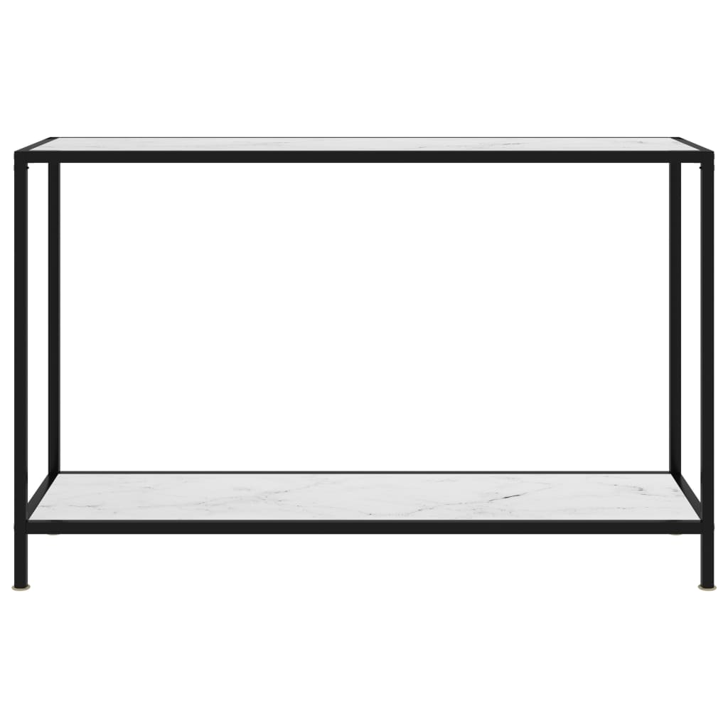 Konsolipöytä valkoinen 120x35x75 cm karkaistu lasi - Sisustajankoti.fi