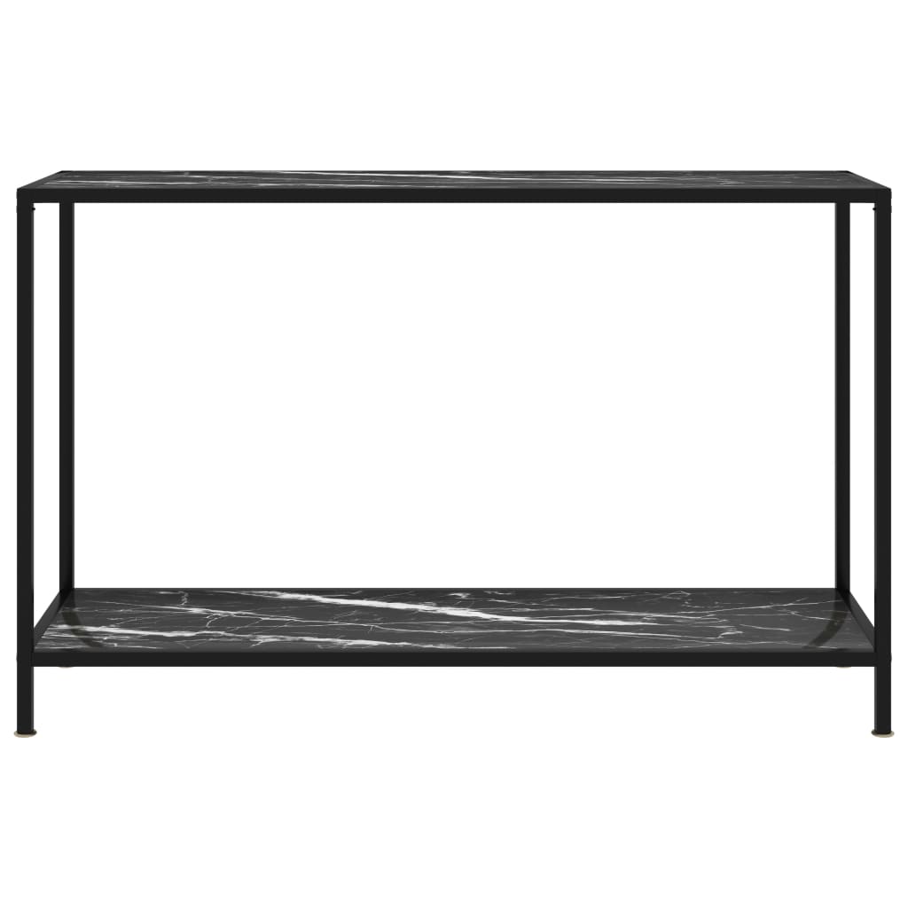 Konsolipöytä musta 120x35x75 cm karkaistu lasi - Sisustajankoti.fi