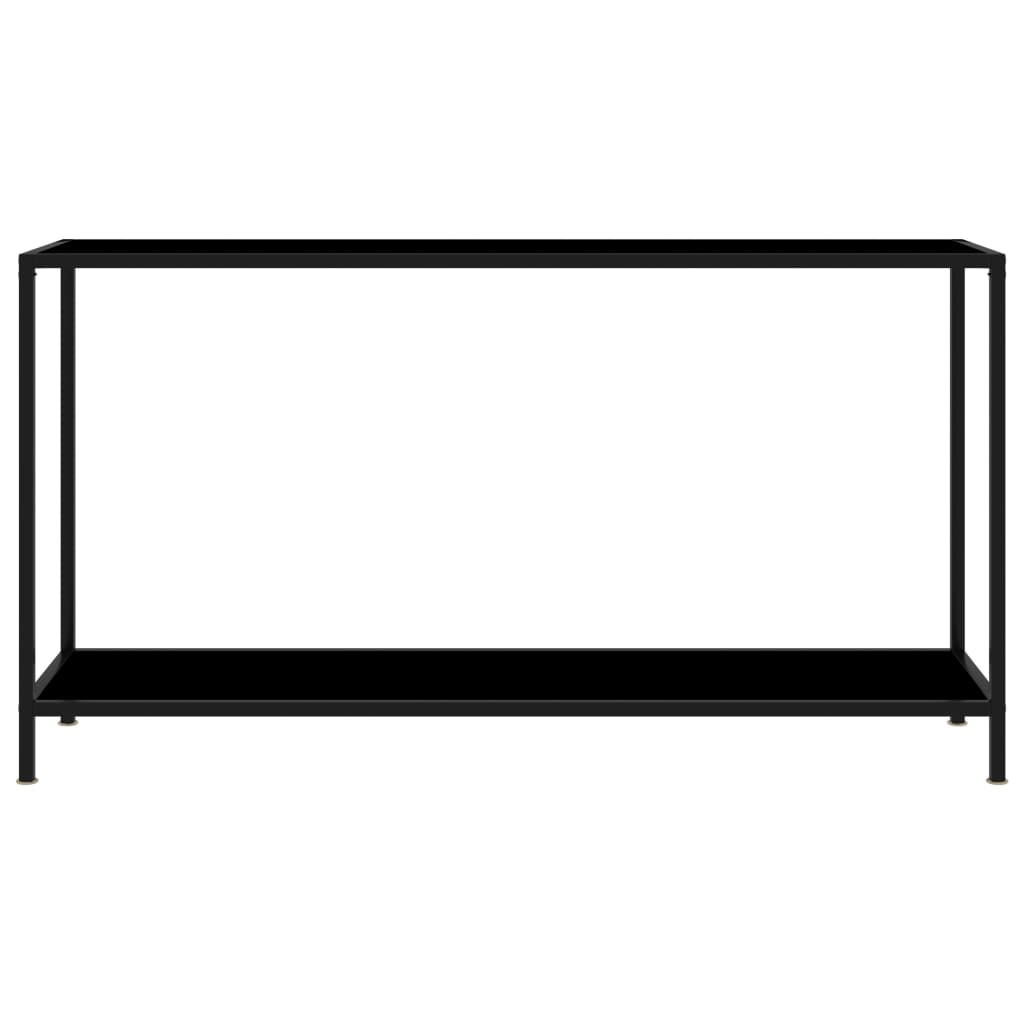 Konsolipöytä musta 140x35x75 cm karkaistu lasi - Sisustajankoti.fi