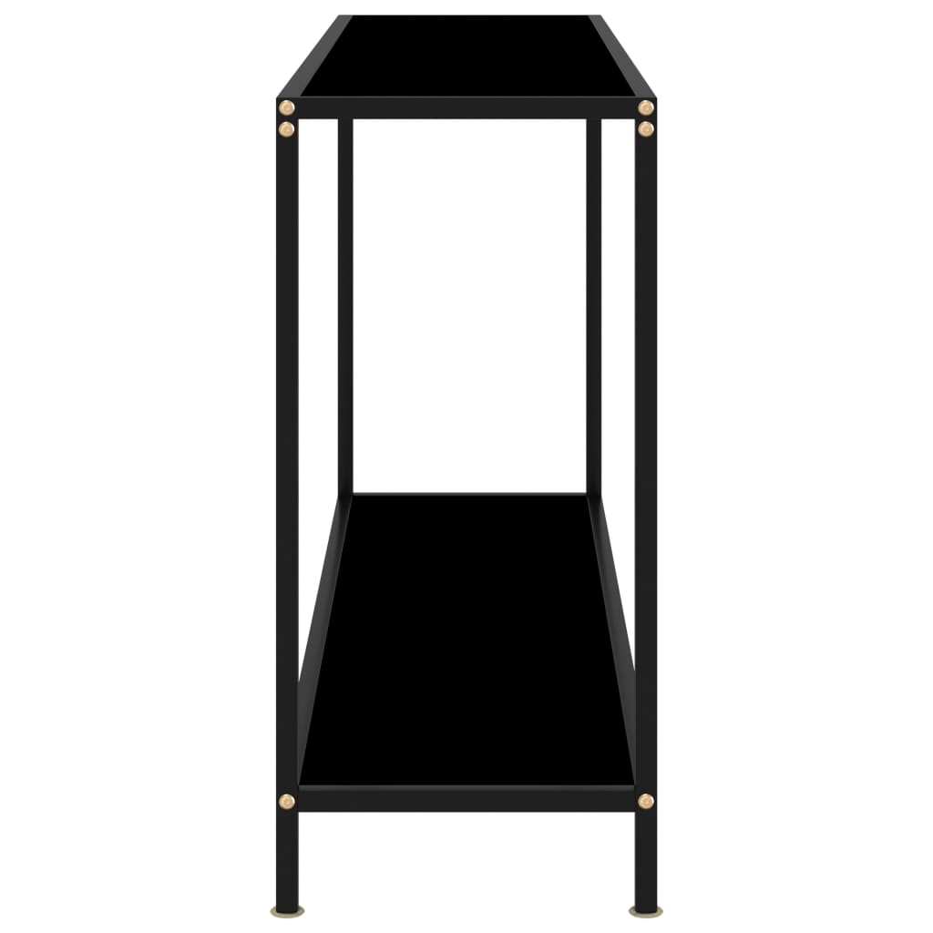Konsolipöytä musta 140x35x75 cm karkaistu lasi - Sisustajankoti.fi