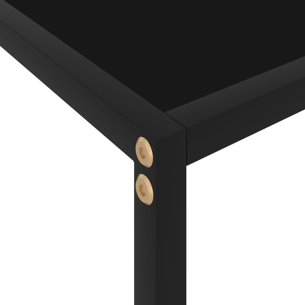 Konsolipöytä musta 140x35x75 cm karkaistu lasi - Sisustajankoti.fi