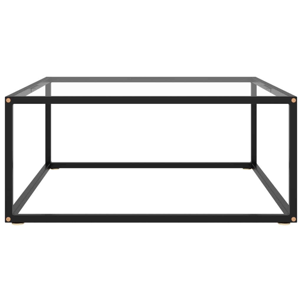 Sohvapöytä musta karkaistu lasi 80x80x35 cm - Sisustajankoti.fi