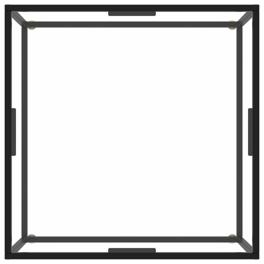 Sohvapöytä musta karkaistu lasi 80x80x35 cm - Sisustajankoti.fi
