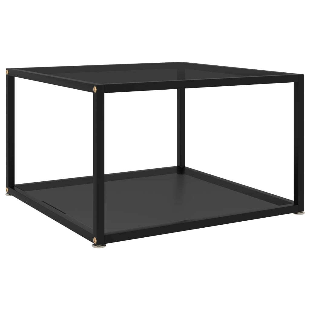Sohvapöytä musta 60x60x35 cm karkaistu lasi - Sisustajankoti.fi