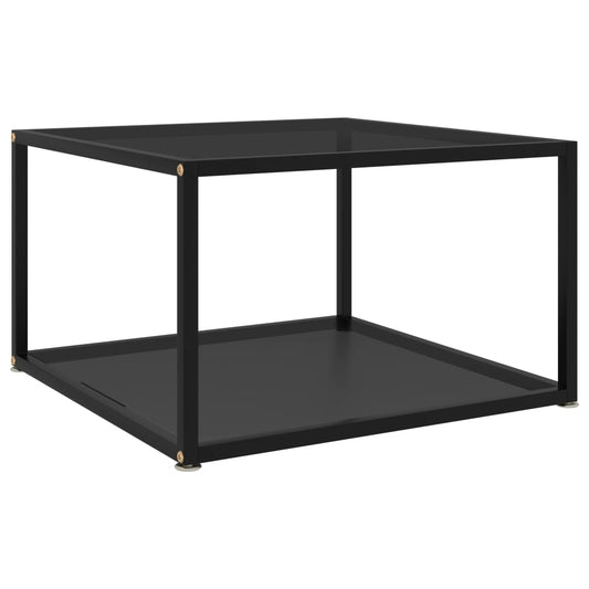 Sohvapöytä musta 60x60x35 cm karkaistu lasi - Sisustajankoti.fi