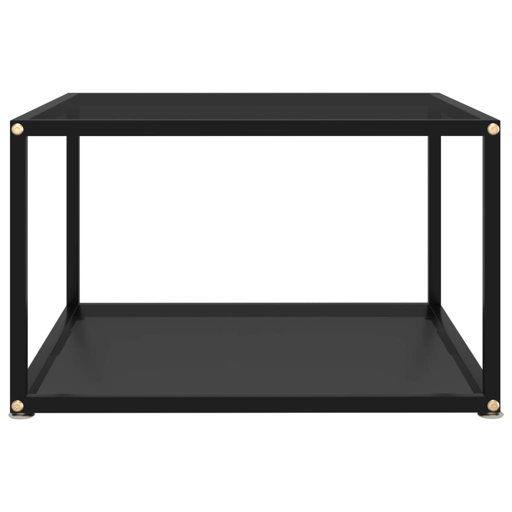 Sohvapöytä musta 60x60x35 cm karkaistu lasi - Sisustajankoti.fi