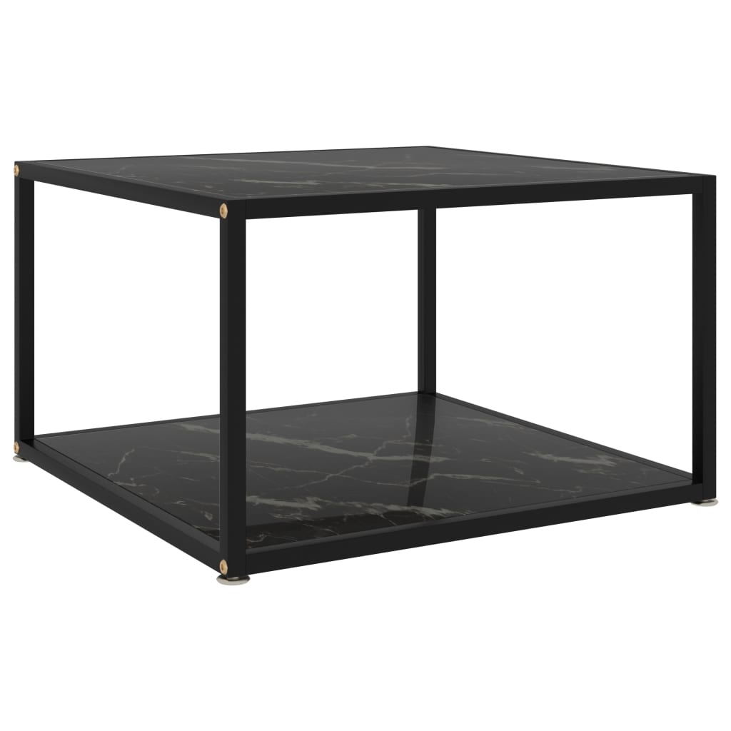 Sohvapöytä musta 60x60x35 cm karkaistu lasi - Sisustajankoti.fi