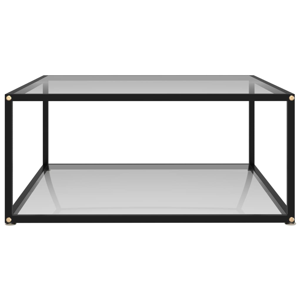 Sohvapöytä läpinäkyvä 80x80x35 cm karkaistu lasi - Sisustajankoti.fi