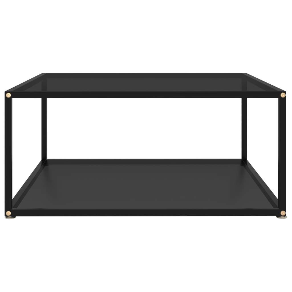 Sohvapöytä musta 80x80x35 cm karkaistu lasi - Sisustajankoti.fi