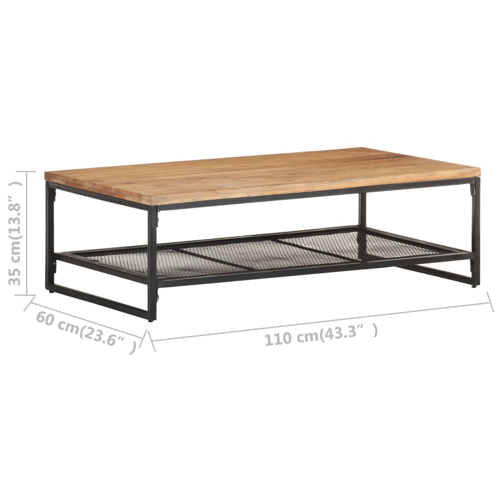Sohvapöytä 110x60x35 cm täysi akaasiapuu - Sisustajankoti.fi