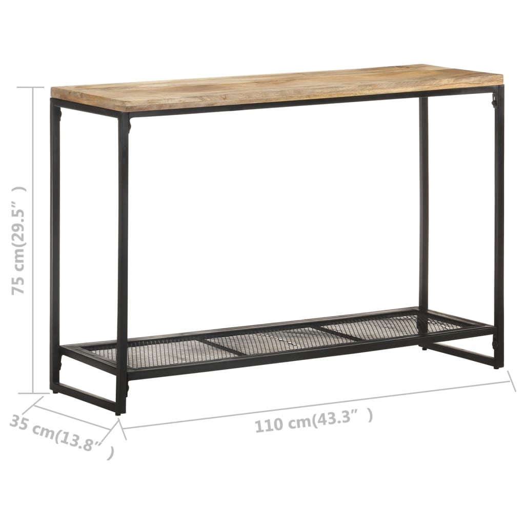 Konsolipöytä 110x35x75 cm täysi mangopuu - Sisustajankoti.fi