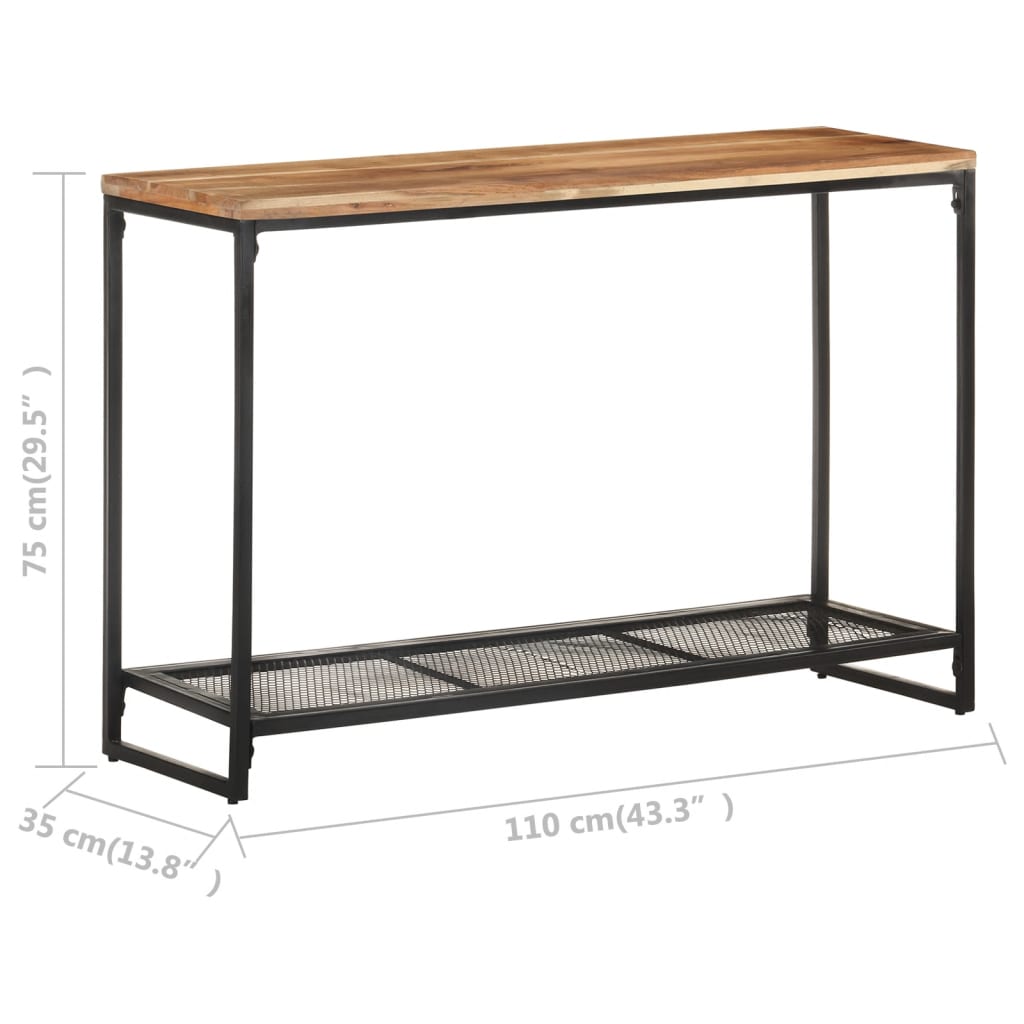 Konsolipöytä 110x35x75 cm täysi akaasiapuu - Sisustajankoti.fi