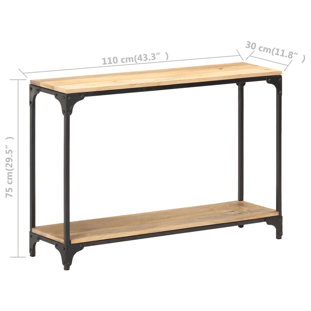 Konsolipöytä 110x30x75 cm täysi mangopuu - Sisustajankoti.fi