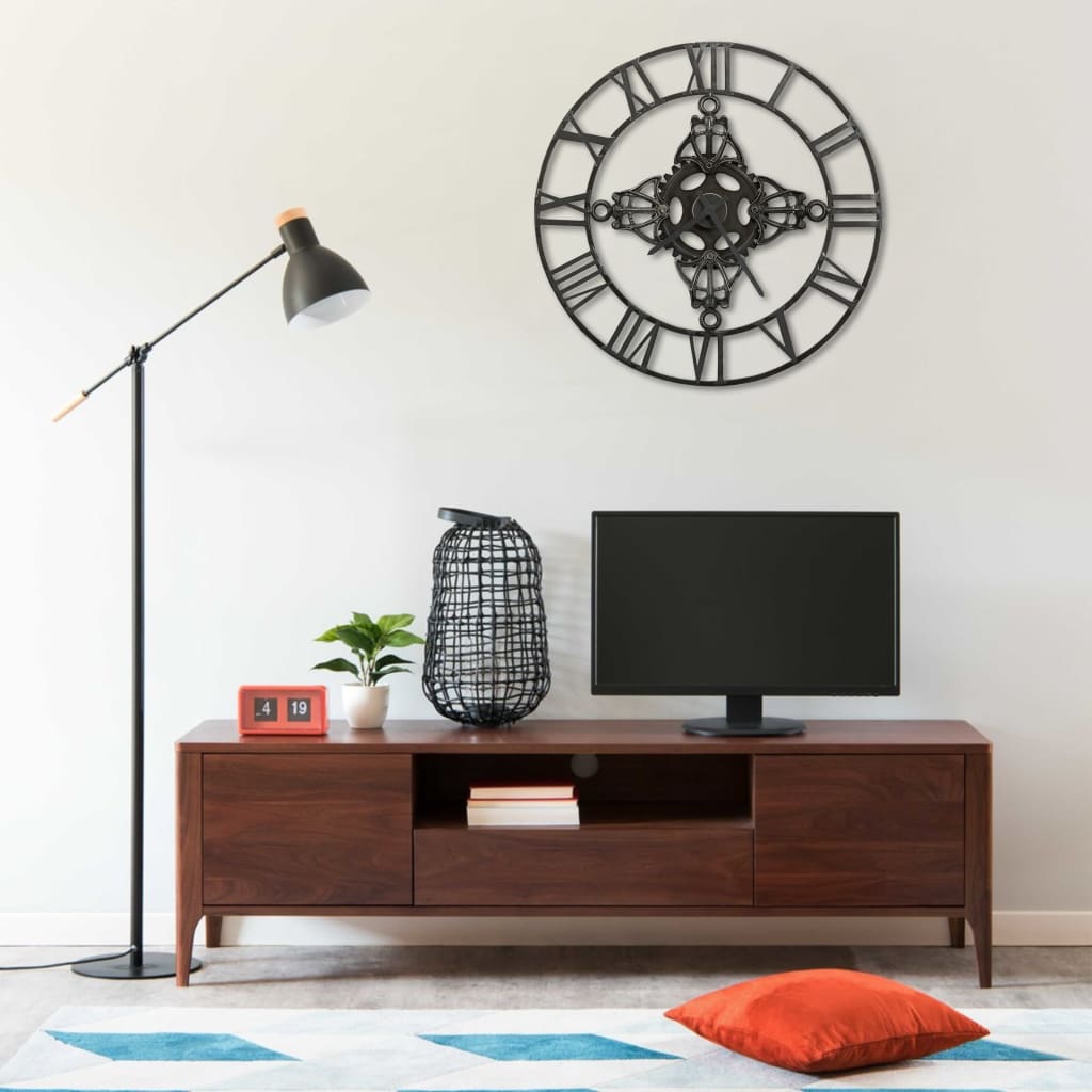 321457 Wall Clock Silver 78 cm Metal - Sisustajankoti.fi