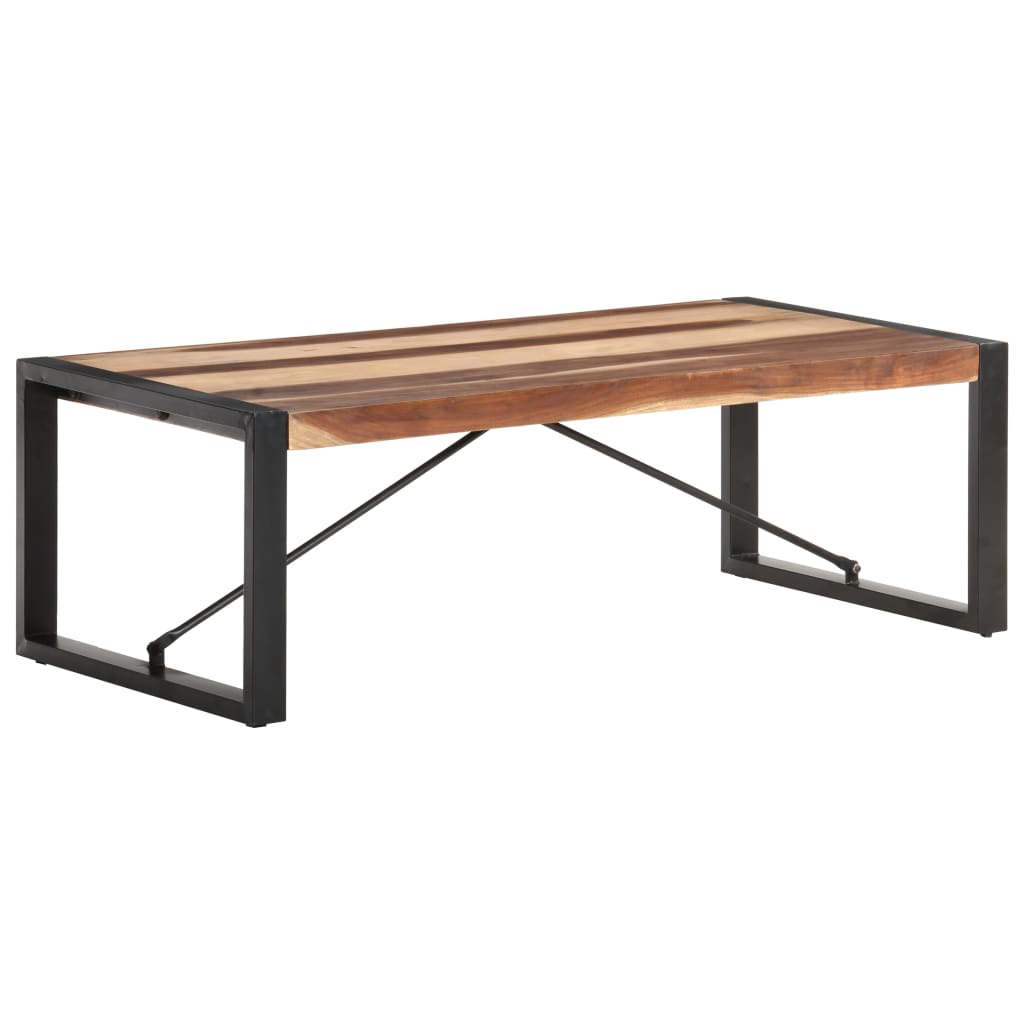Sohvapöytä 120x60x40 cm täysi seesamviimeistelty puu - Sisustajankoti.fi