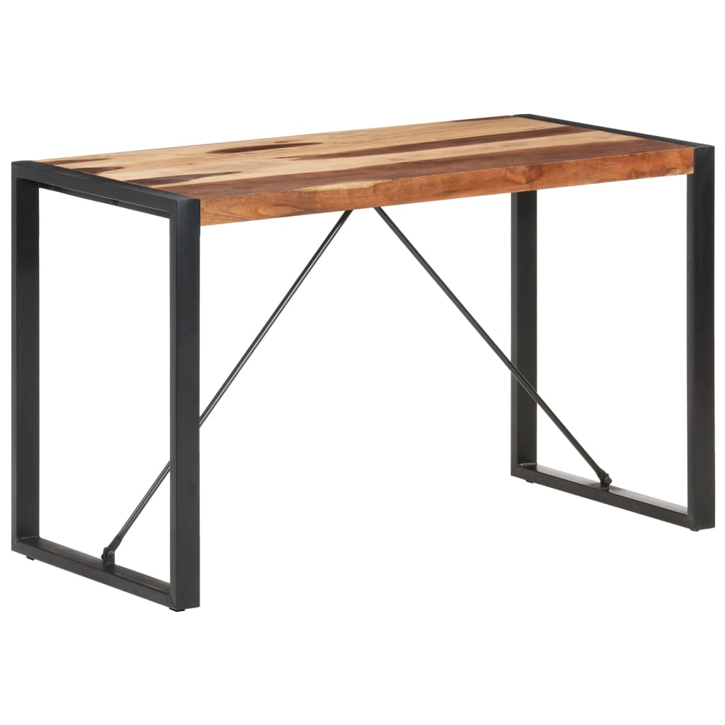 Ruokapöytä 120x60x75 cm täysi puu seesamviimeistelyllä - Sisustajankoti.fi