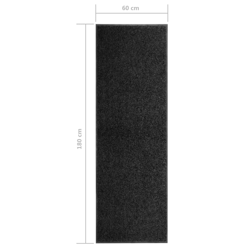 Ovimatto pestävä musta 60x180 cm - Sisustajankoti.fi