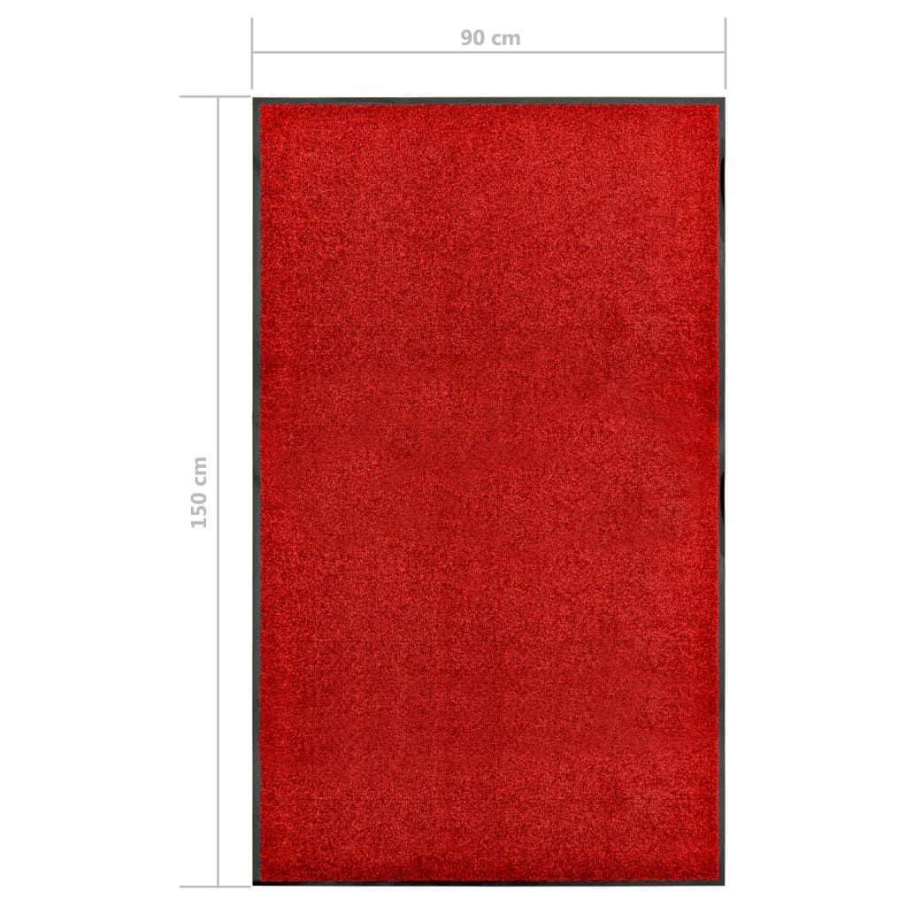 Ovimatto pestävä punainen 90x150 cm - Sisustajankoti.fi