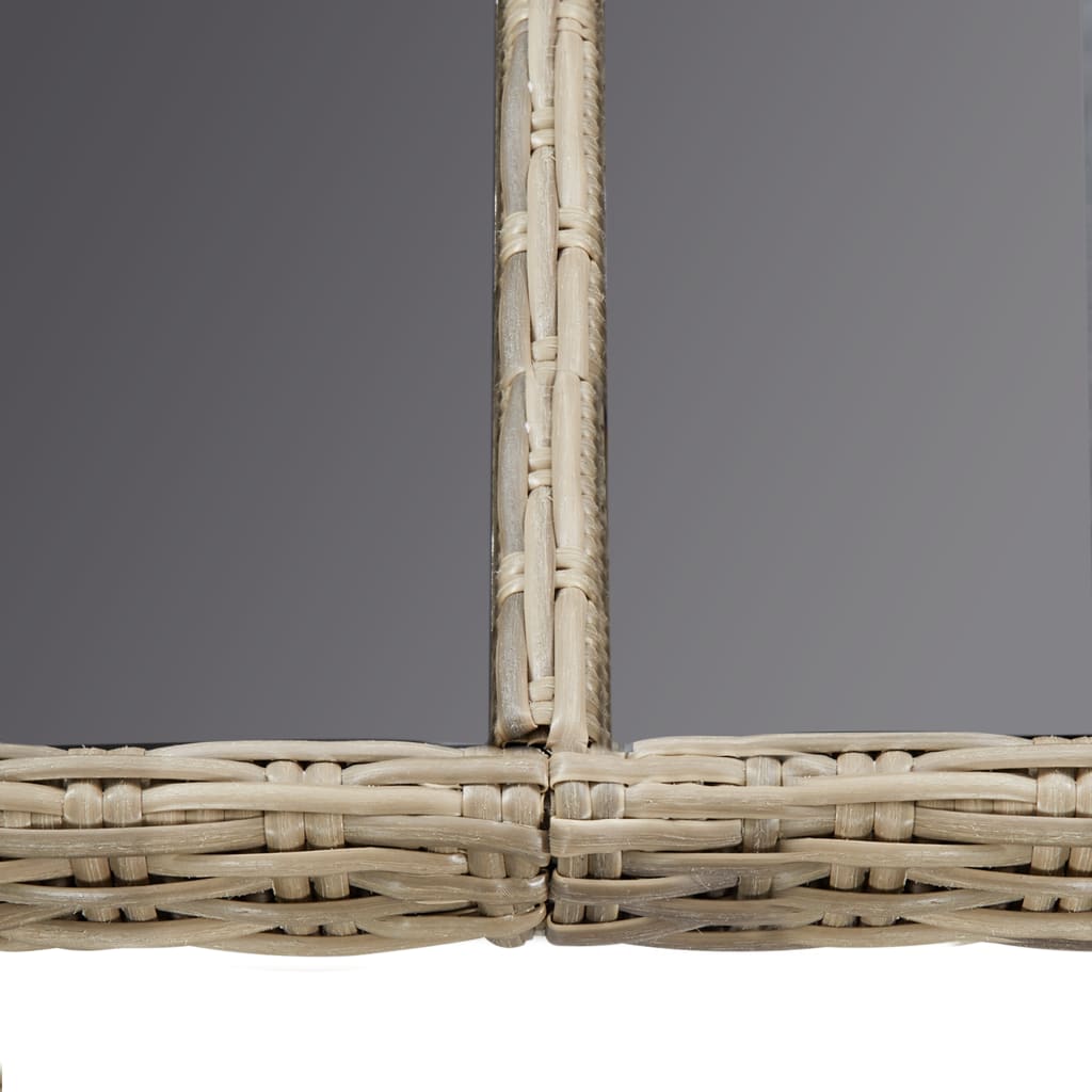 Puutarhan ruokapöytä ruskea 200x100x74 cm lasi ja polyrottinki - Sisustajankoti.fi