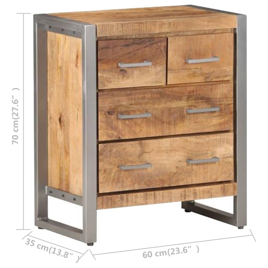 Senkki 60x35x70 cm karkea mangopuu - Sisustajankoti.fi
