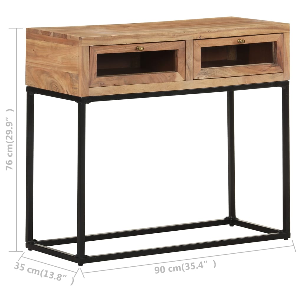 Konsolipöytä 90x35x76 cm täysi akaasiapuu - Sisustajankoti.fi