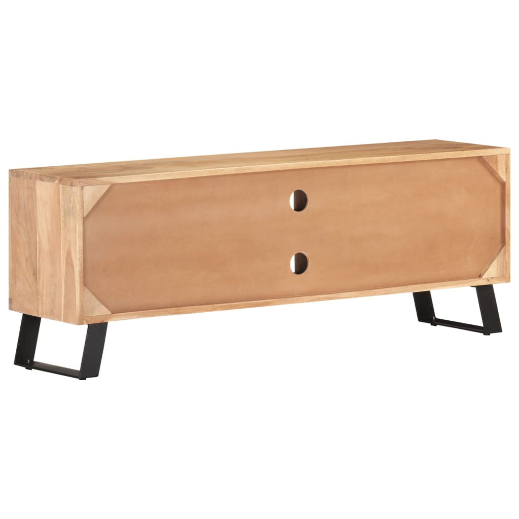 TV-taso 120x30x42 cm täysi akaasiapuu luonnollisilla reunoilla - Sisustajankoti.fi