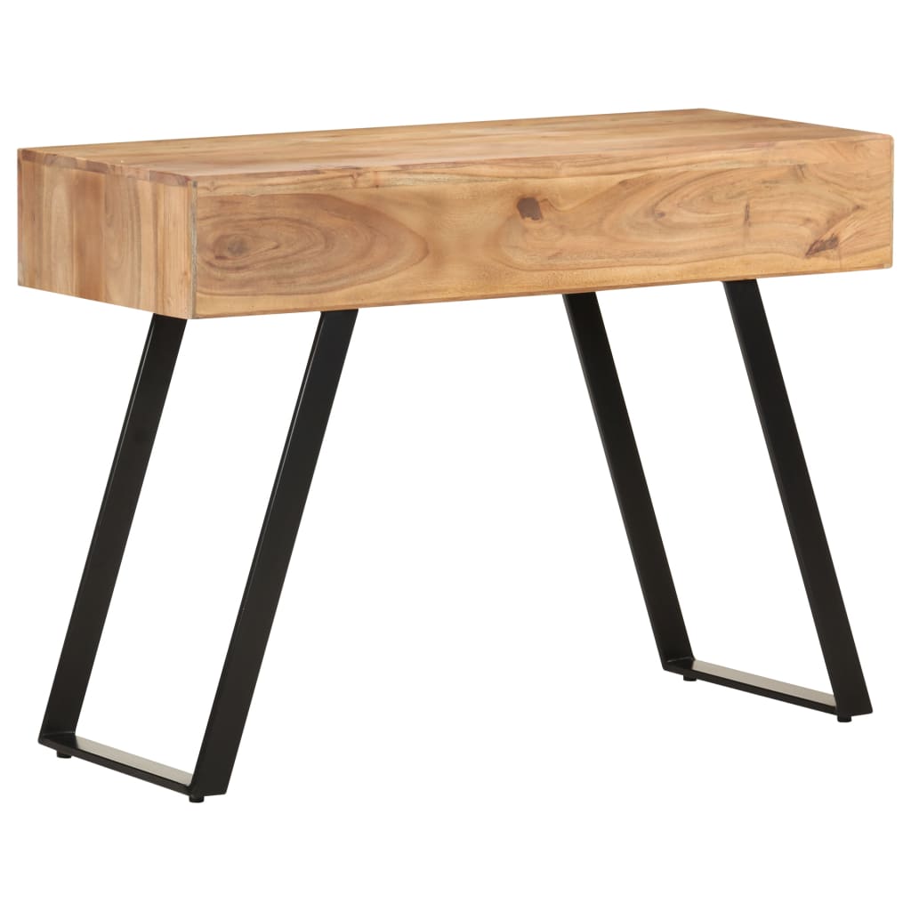 Työpöytä 110x50x75 cm täysi akaasiapuu elävillä reunoilla - Sisustajankoti.fi