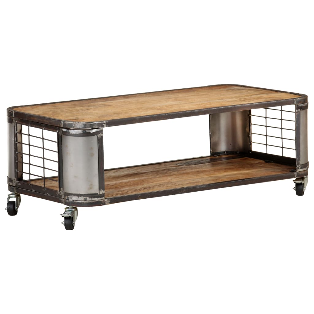 Sohvapöytä 100x50x35 cm täysi mangopuu - Sisustajankoti.fi