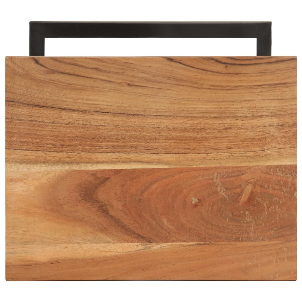 Sivupöydät 2 kpl 31,5x24,5x64,5 cm täysi akaasiapuu - Sisustajankoti.fi