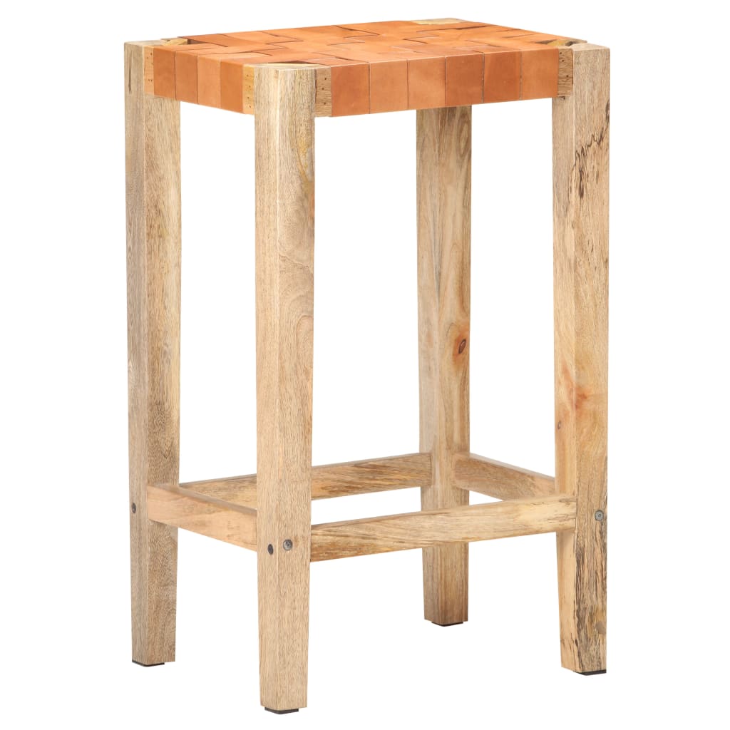 Baarijakkarat 2 kpl ruskea aito nahka 75 cm - Sisustajankoti.fi