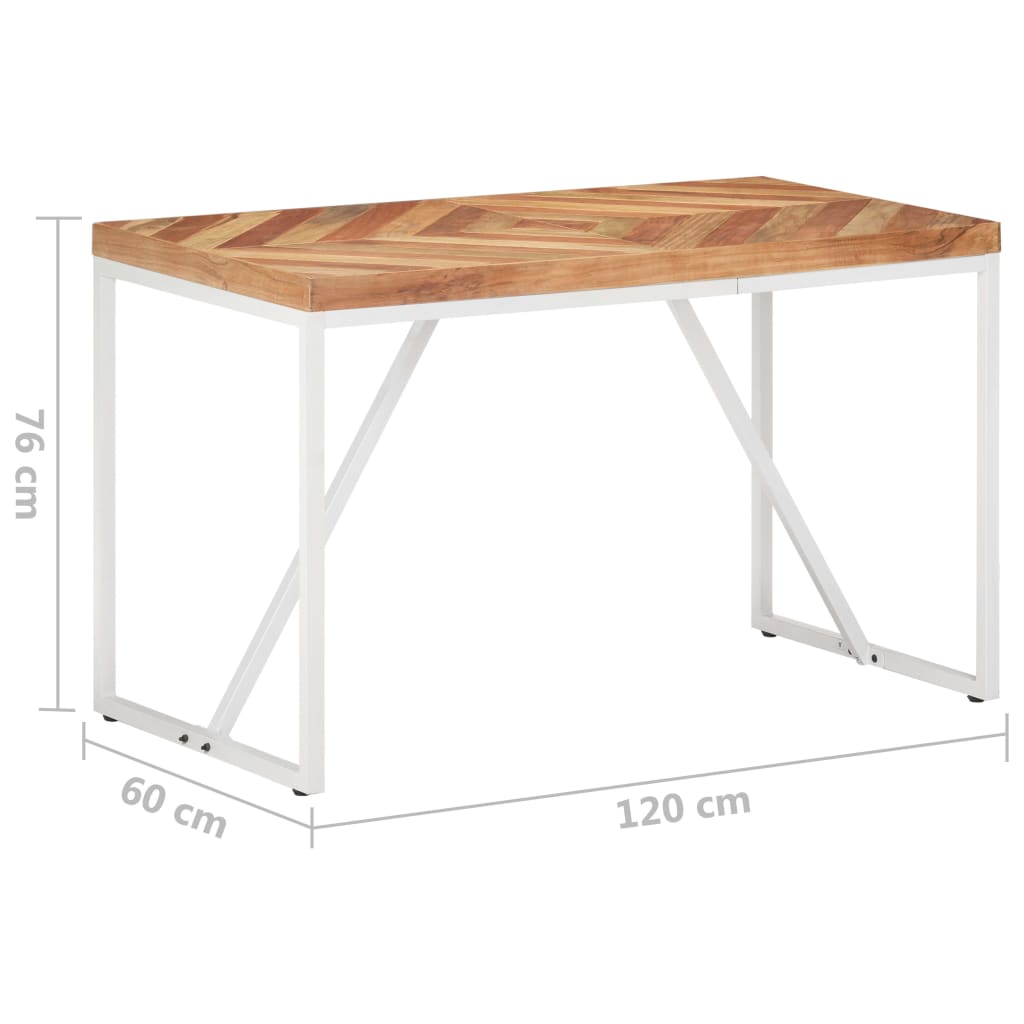 Ruokapöytä 120x60x76 cm täysi akaasia- ja mangopuu - Sisustajankoti.fi