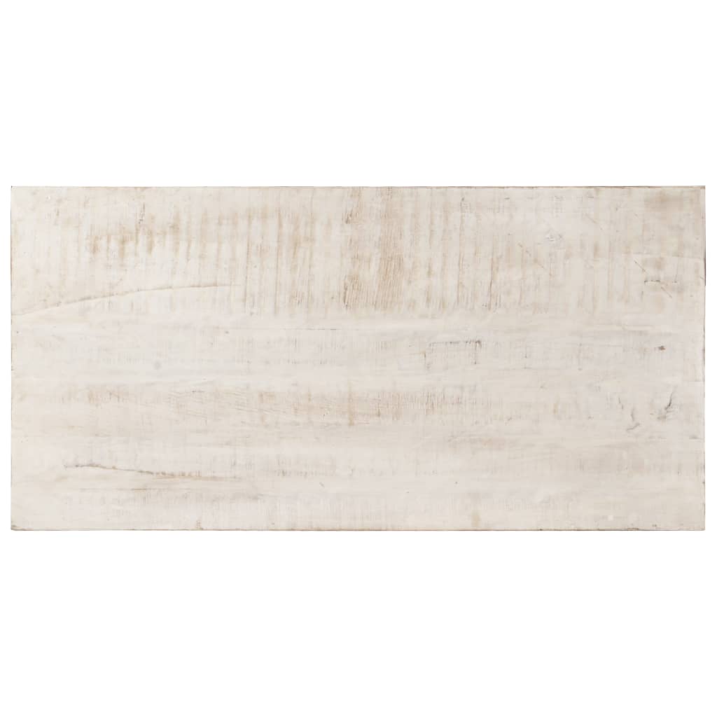 Ruokapöytä valkoinen 120x60x76 cm täysi mangopuu - Sisustajankoti.fi