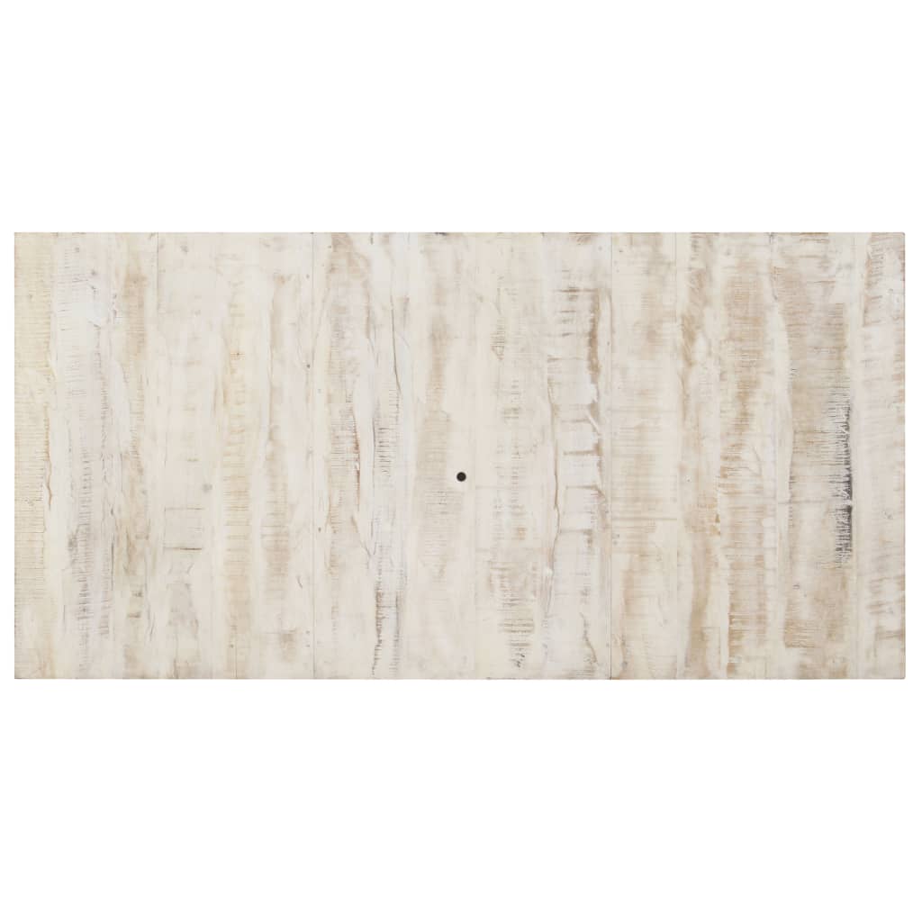 Ruokapöytä valkoinen 180x90x76 cm täysi mangopuu - Sisustajankoti.fi