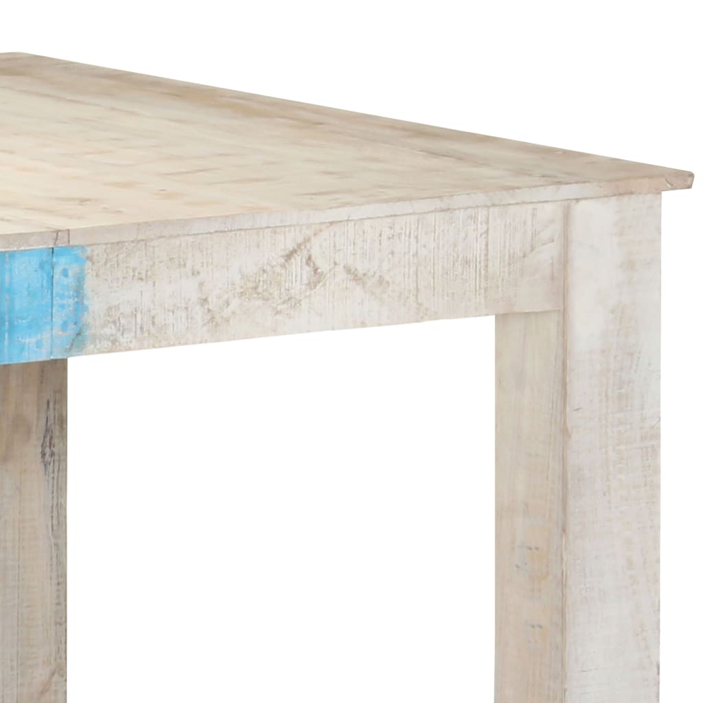 Ruokapöytä valkoinen 180x90x76 cm täysi mangopuu - Sisustajankoti.fi