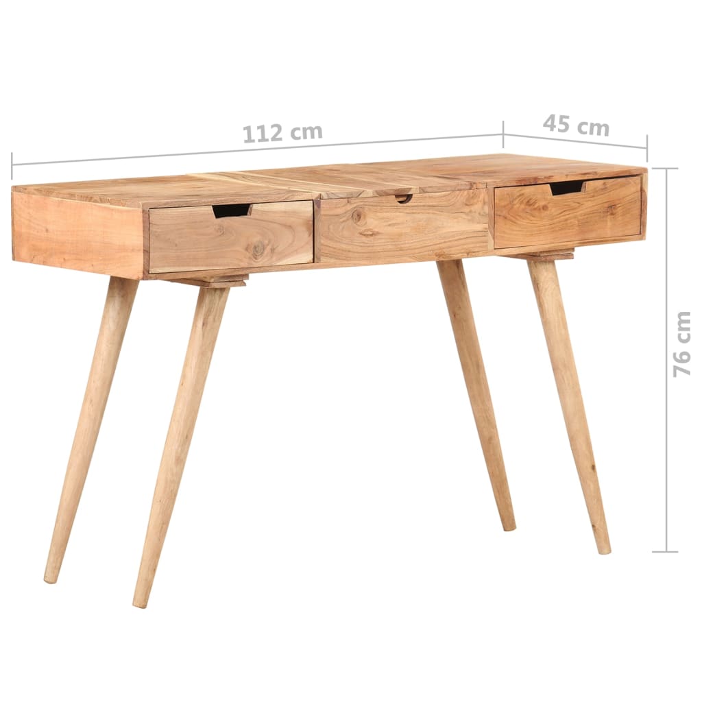 Meikkipöytä peilillä 112x45x76 cm täysi akaasiapuu - Sisustajankoti.fi
