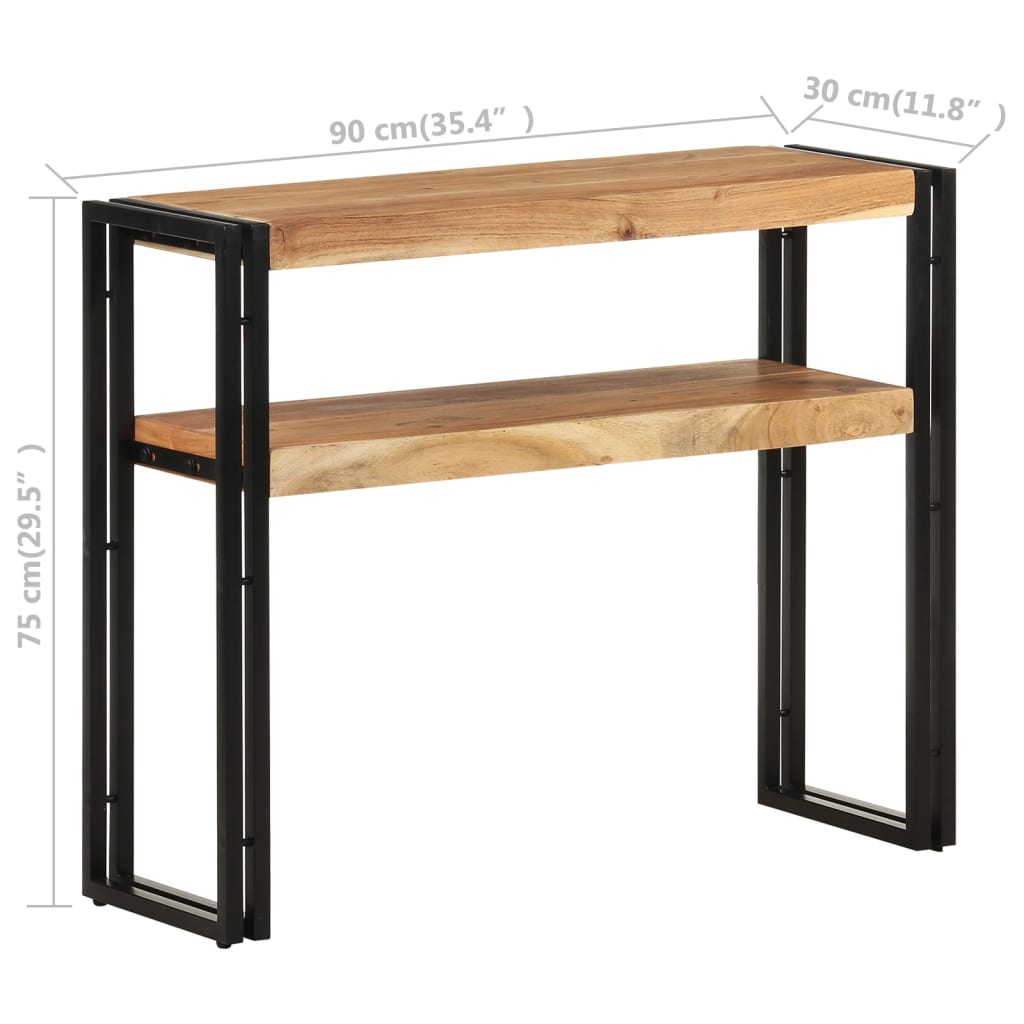 Konsolipöytä 90x30x75 cm täysi akaasiapuu - Sisustajankoti.fi