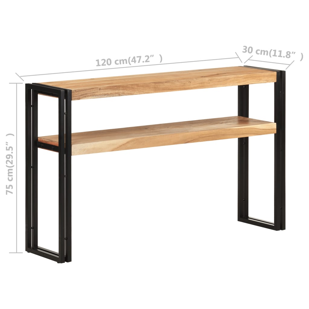 Konsolipöytä 120x30x75 cm täysi akaasiapuu - Sisustajankoti.fi