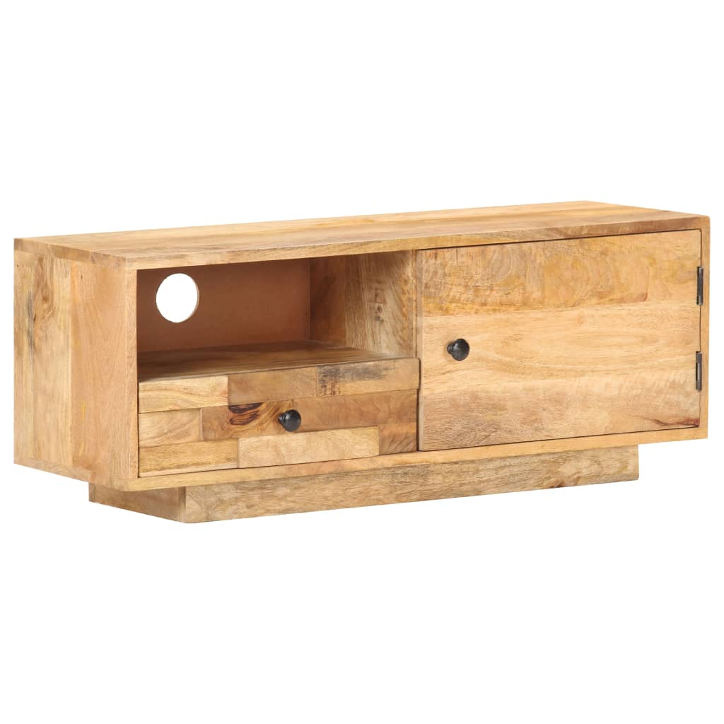 TV-taso 90x30x35 cm täysi mangopuu - Sisustajankoti.fi