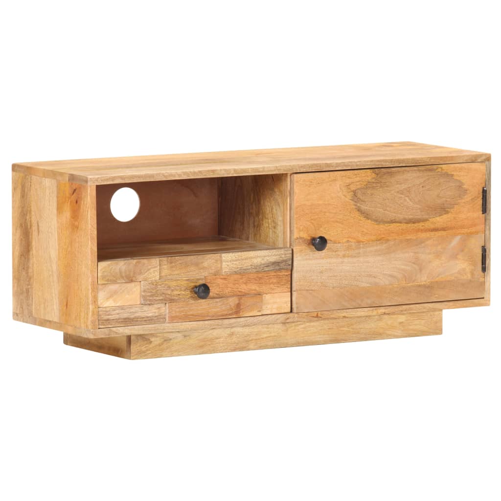 TV-taso 90x30x35 cm täysi mangopuu - Sisustajankoti.fi