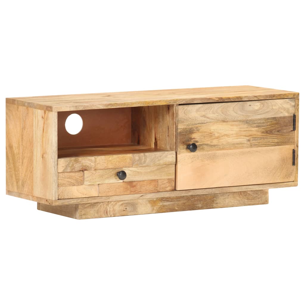 TV-taso 90x30x35 cm täysi mangopuu - Sisustajankoti.fi