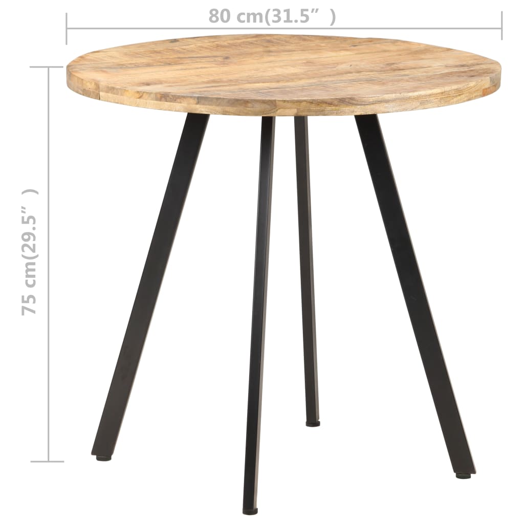 Ruokapöytä 80 cm karkea mangopuu - Sisustajankoti.fi