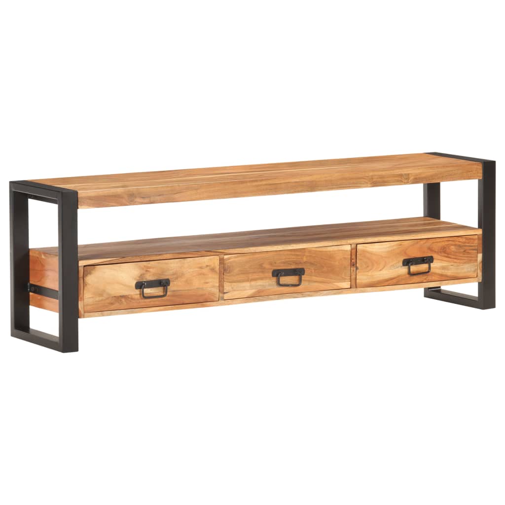 TV-taso 150x30x45 cm täysi akaasiapuu - Sisustajankoti.fi