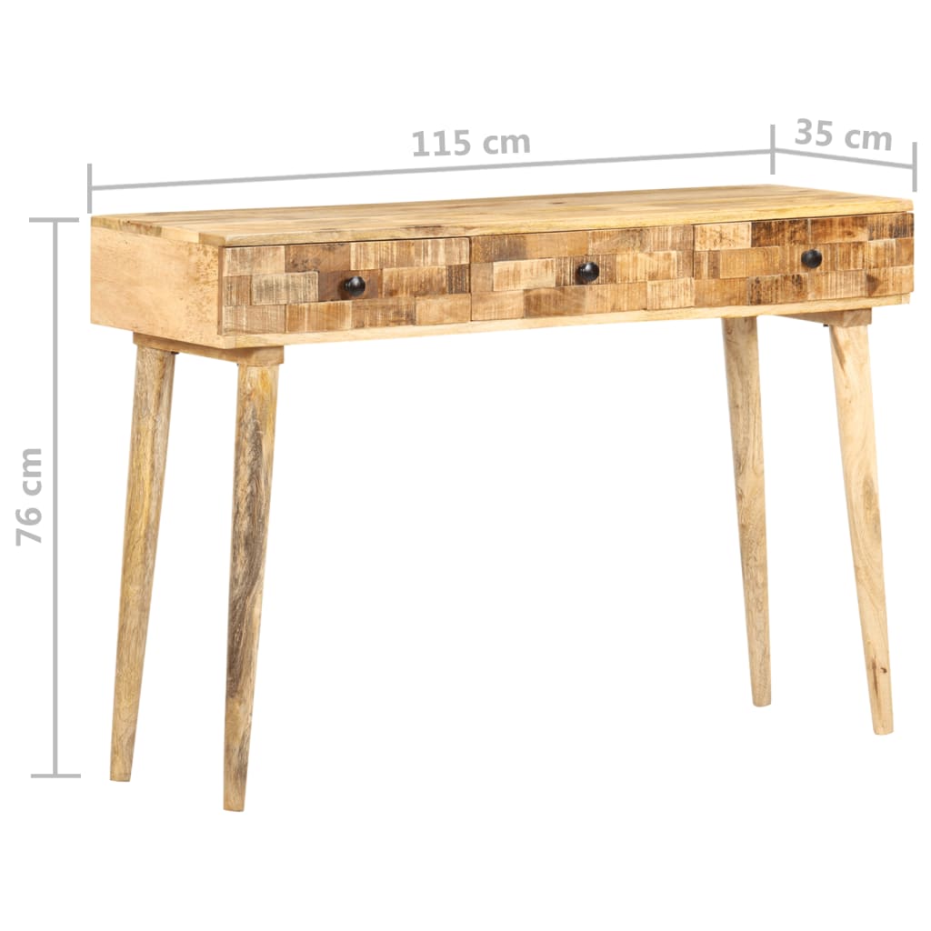 Konsolipöytä 115x35x76 cm täysi mangopuu - Sisustajankoti.fi